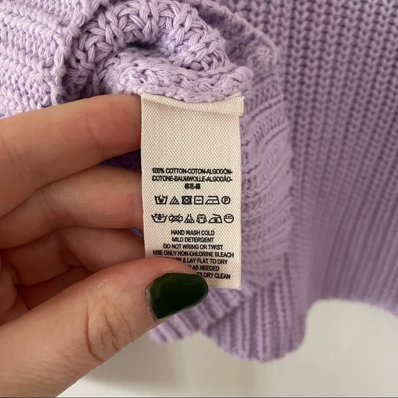 Free People Damsel Bell Sleeve Cropped Sweater Oversized - Picture 5 of 6